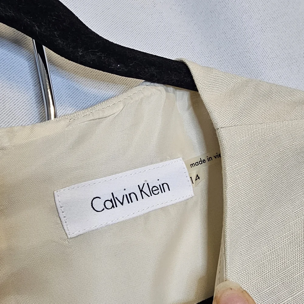 Calvin Klein Cream Sleeveless Dress - Picture 9 of 10